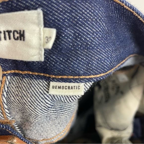 Taylor Stitch Straight Leg button fly dark wash jeans USA Size 32 Savage Denim - Picture 7 of 12